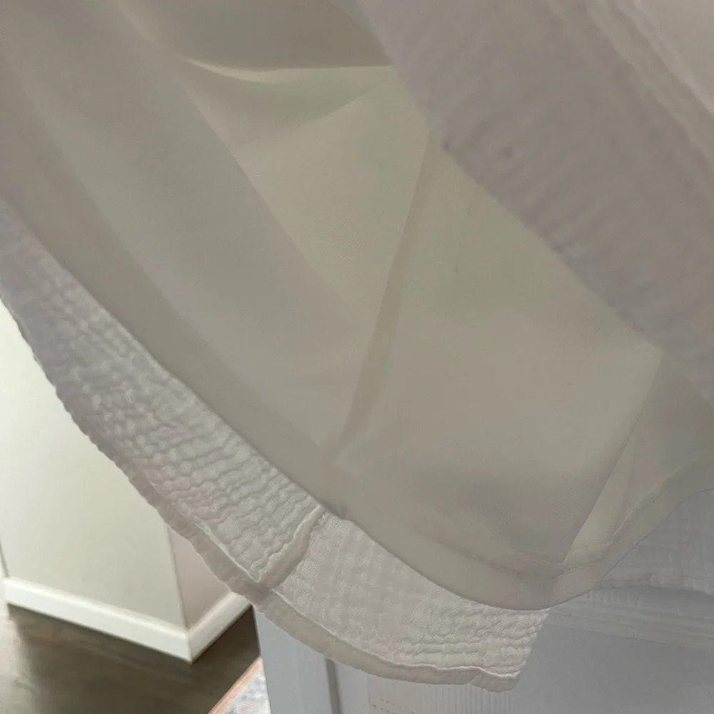 Altard State Dress White Cotton Puff Sleeve Large - Picture 2 of 7